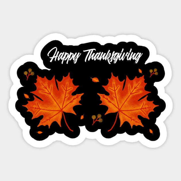 Happy Thanksgiving Sticker by Biddie Gander Designs